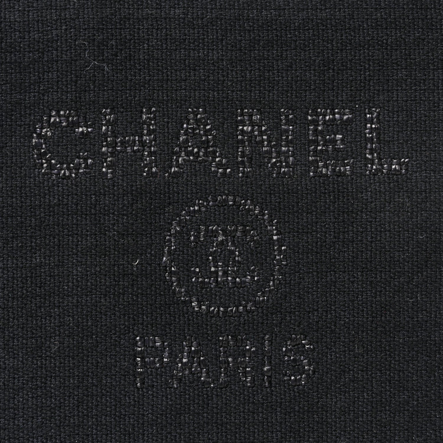 Chanel Mixed Fibers Deauville Pouch Black 8 of 8