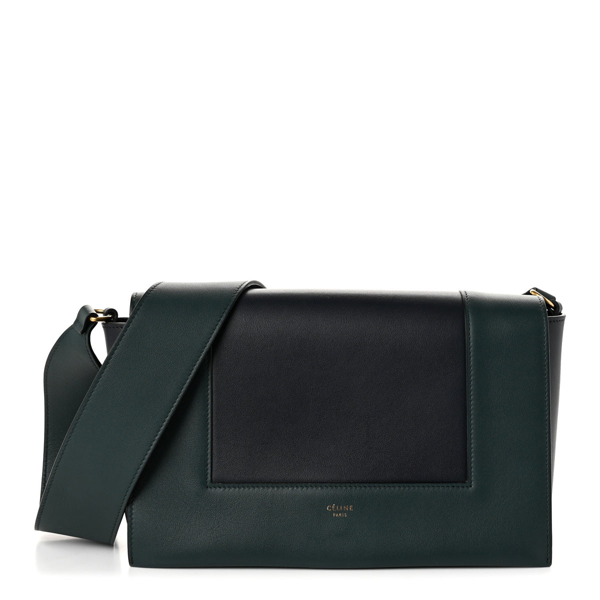 Celine Shiny Smooth Calfskin Medium Frame Shoulder Bag Amazone Dark Navy 1 of 10