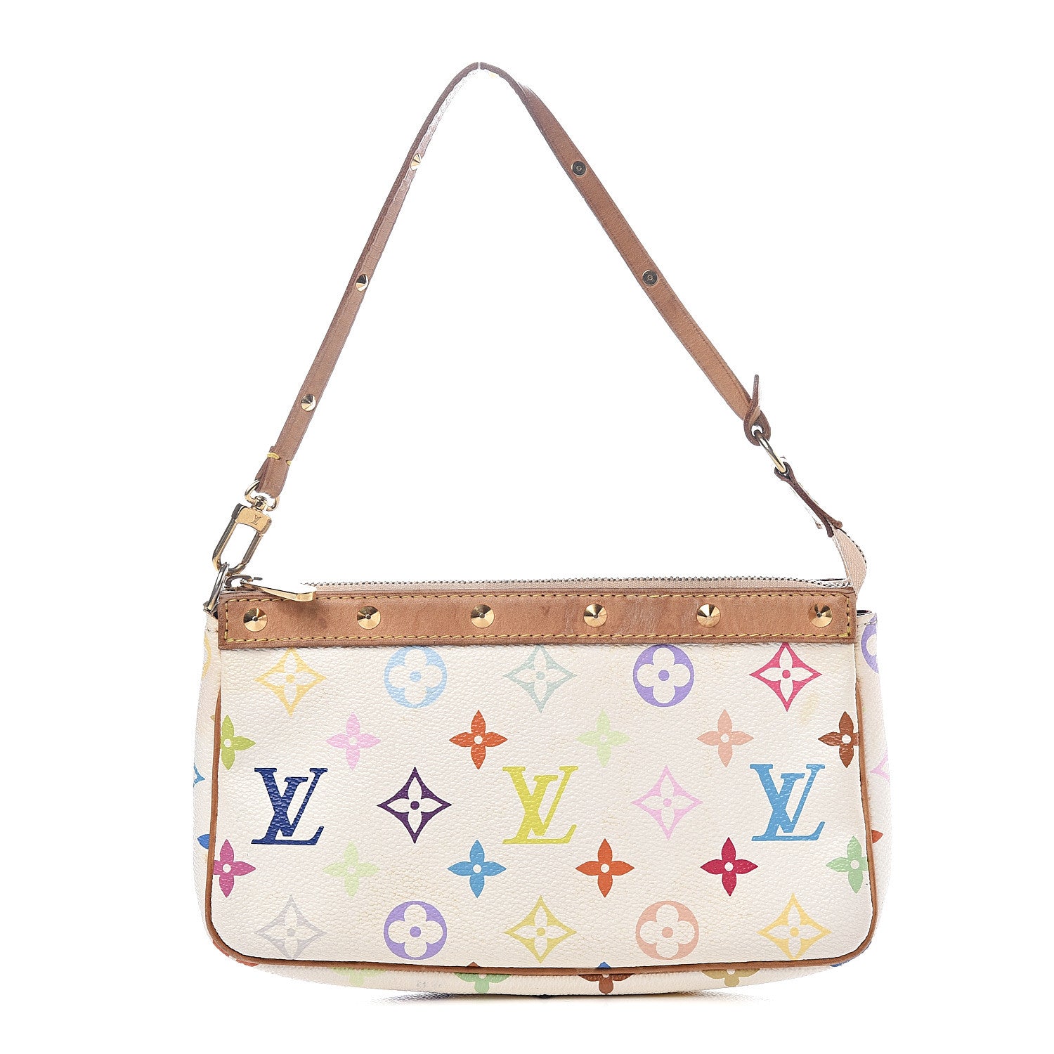 Louis Vuitton Monogram Multicolor Pochette Accessories White 1 of 9