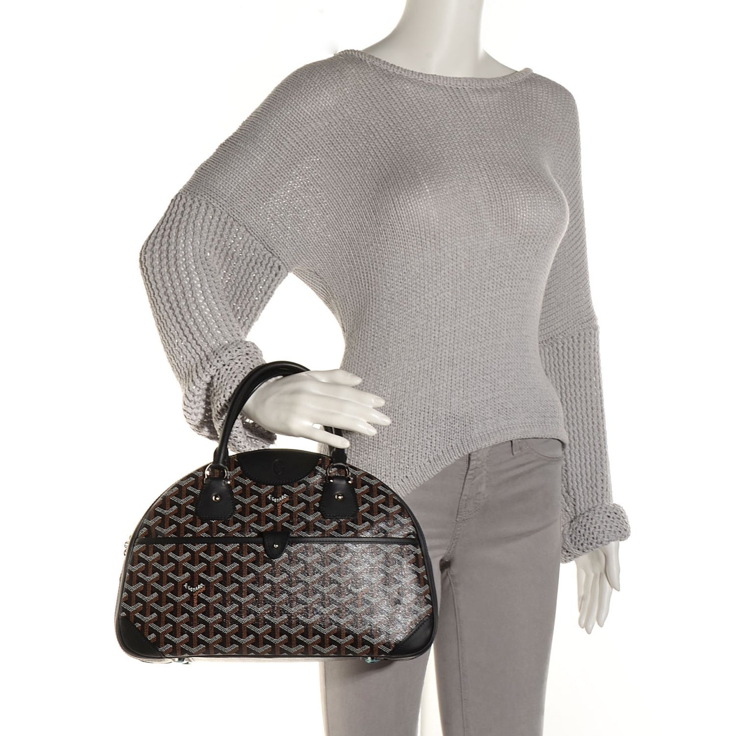 Goyardine Saint Jeanne MM Bowler Black