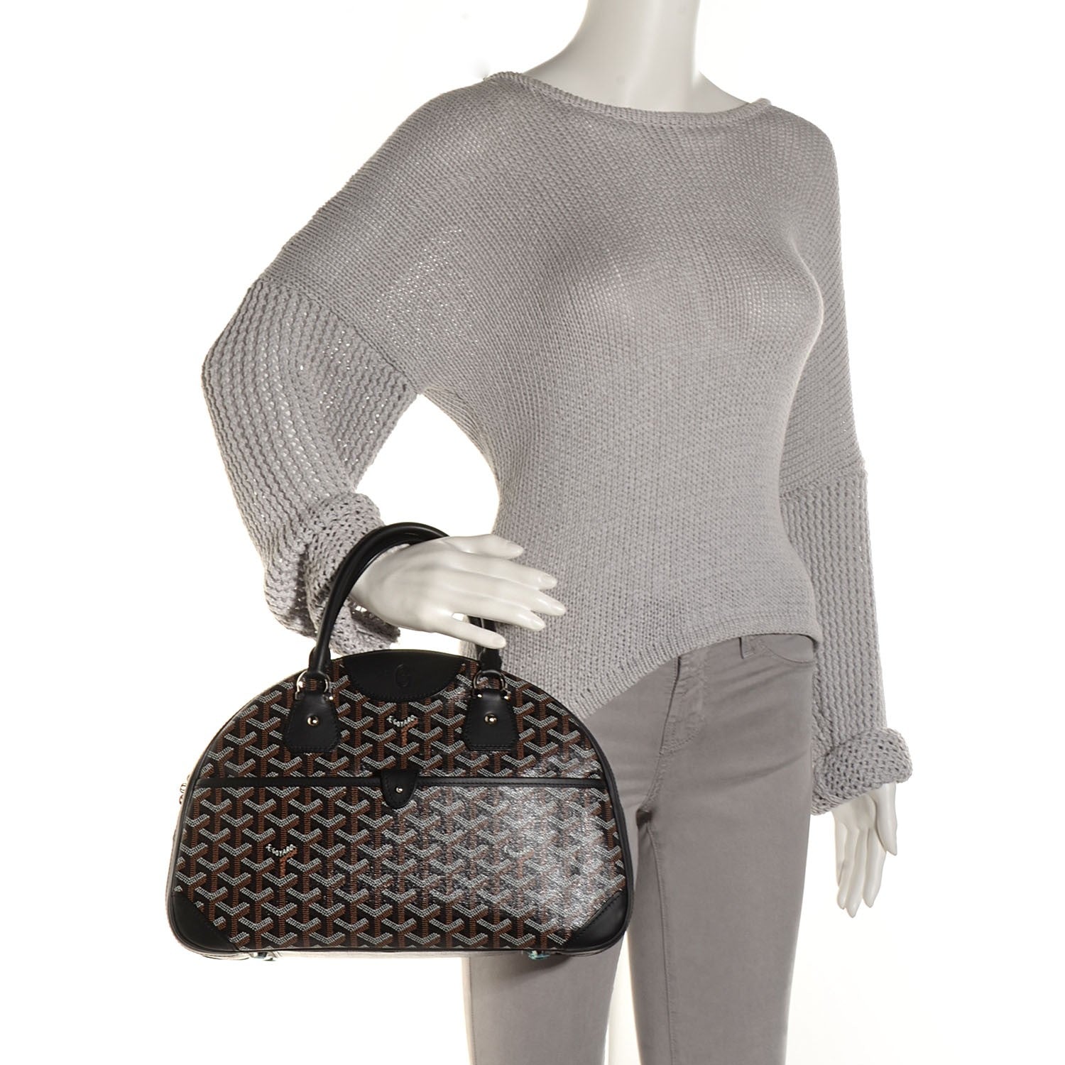 Goyard Goyardine Saint Jeanne MM Bowler Black 2 of 7
