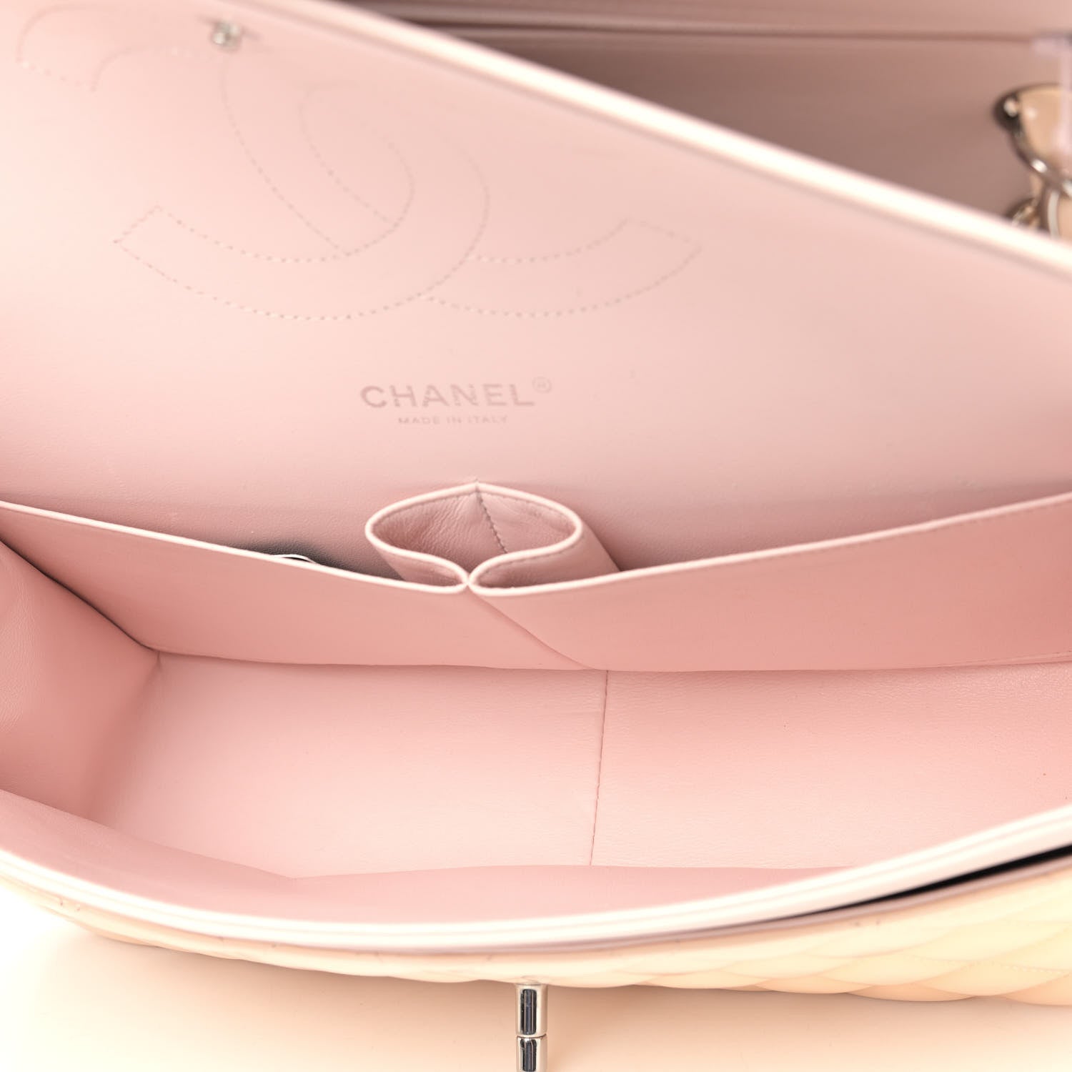 Chanel Patent Quilted Jumbo Double Flap Light Pink 4 of 9