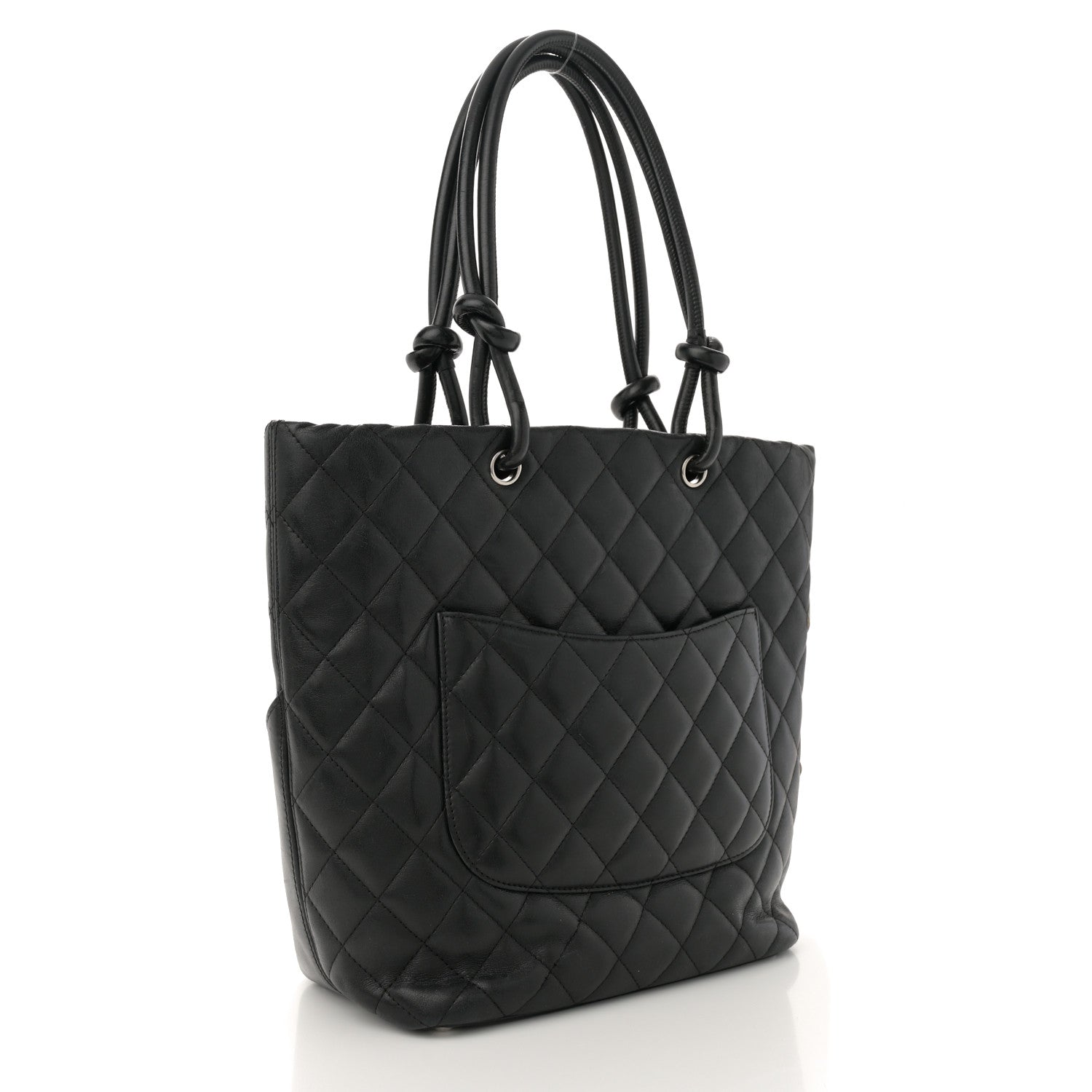 Chanel Calfskin Quilted Medium Cambon Tote Black White 3 of 13