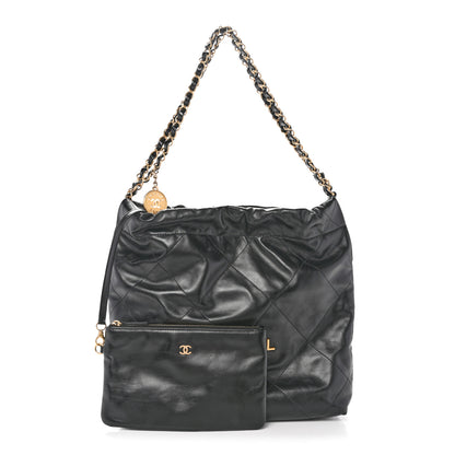 Chanel Shiny Calfskin Quilted Small Chanel 22 Black 3 of 11