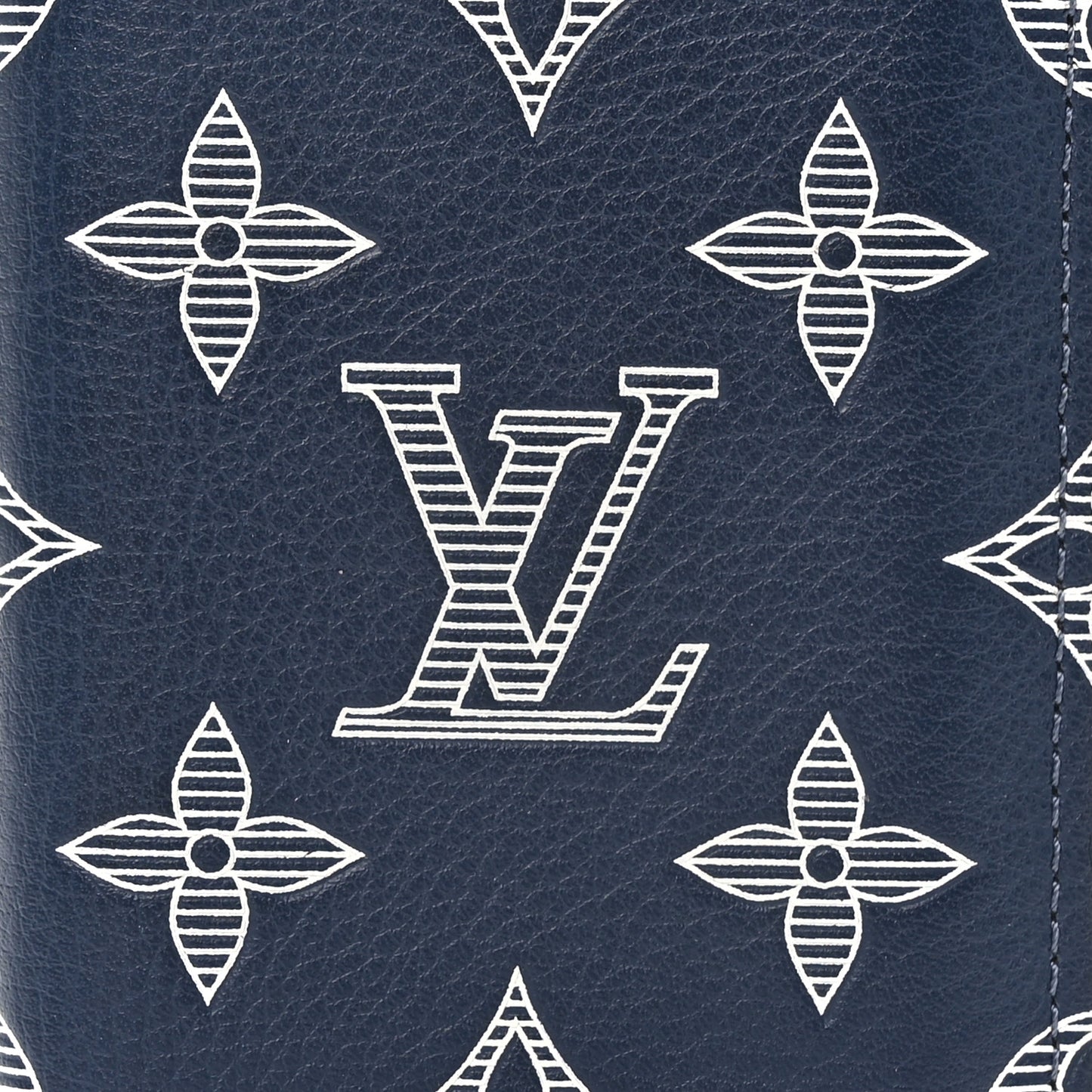 Calfskin Monogram Shadow Pocket Organizer Navy Blue White