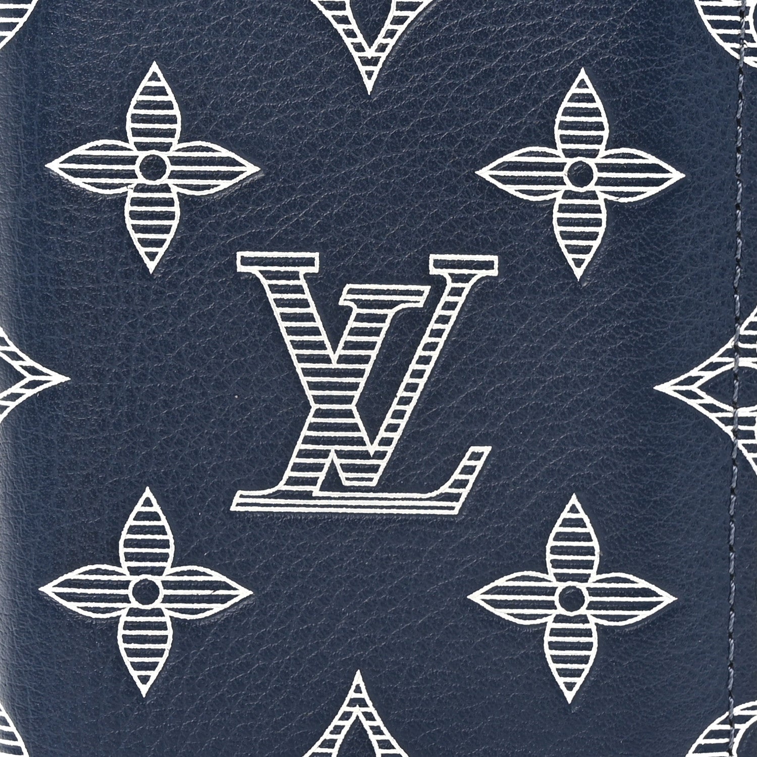 Louis Vuitton Calfskin Monogram Shadow Pocket Organizer Navy Blue White 7 of 7