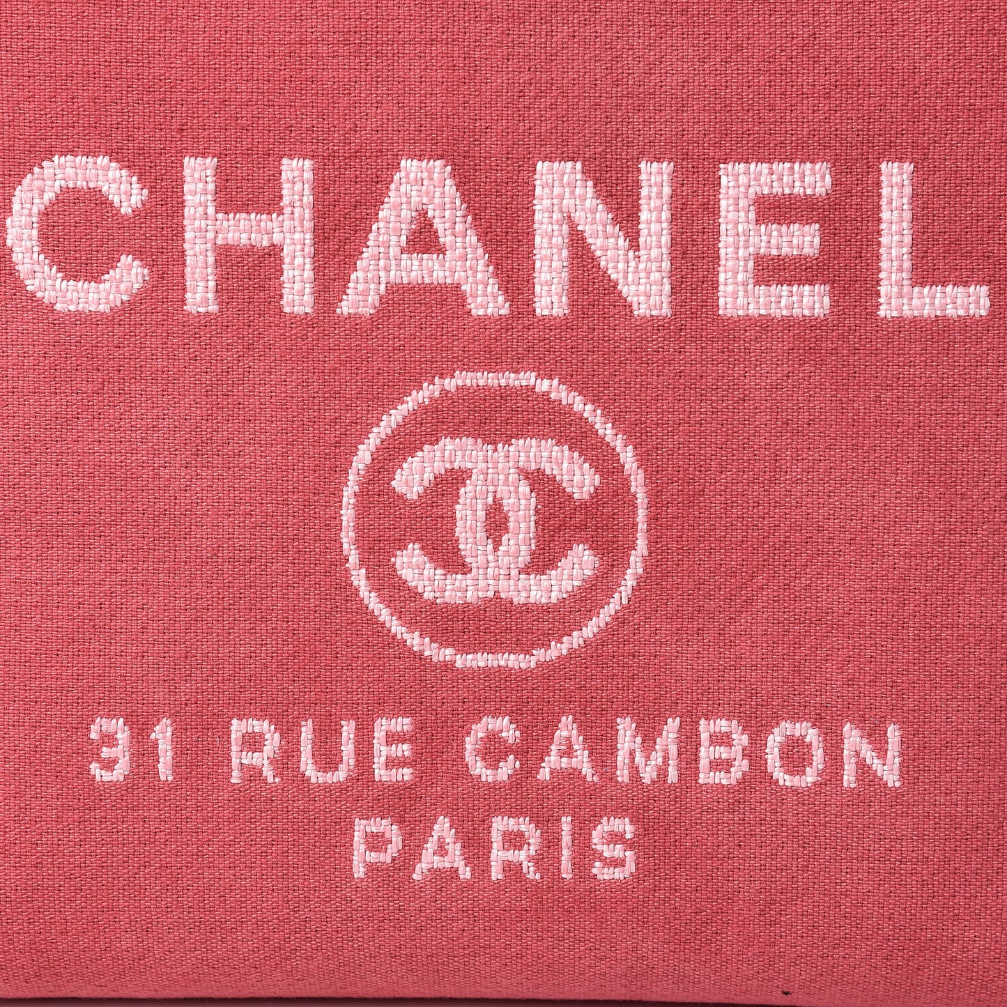 Canvas Large Deauville Tote Red