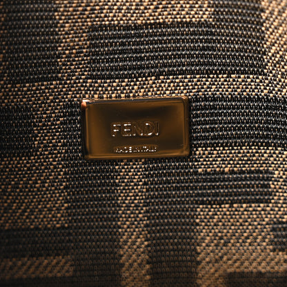 Fendi Fabric Jacquard FF 1974 Mini Baguette Tobacco Moro Black 6 of 10