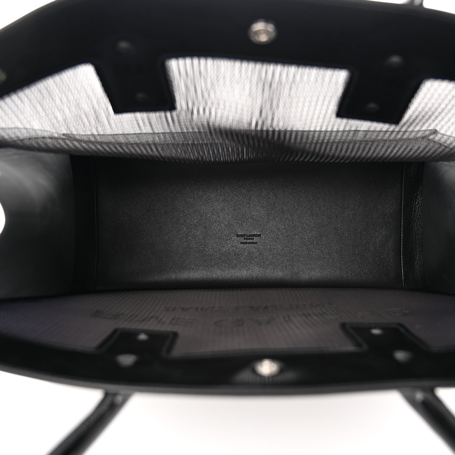 Saint Laurent Mesh Patent Rive Gauche Tote Black 5 of 9