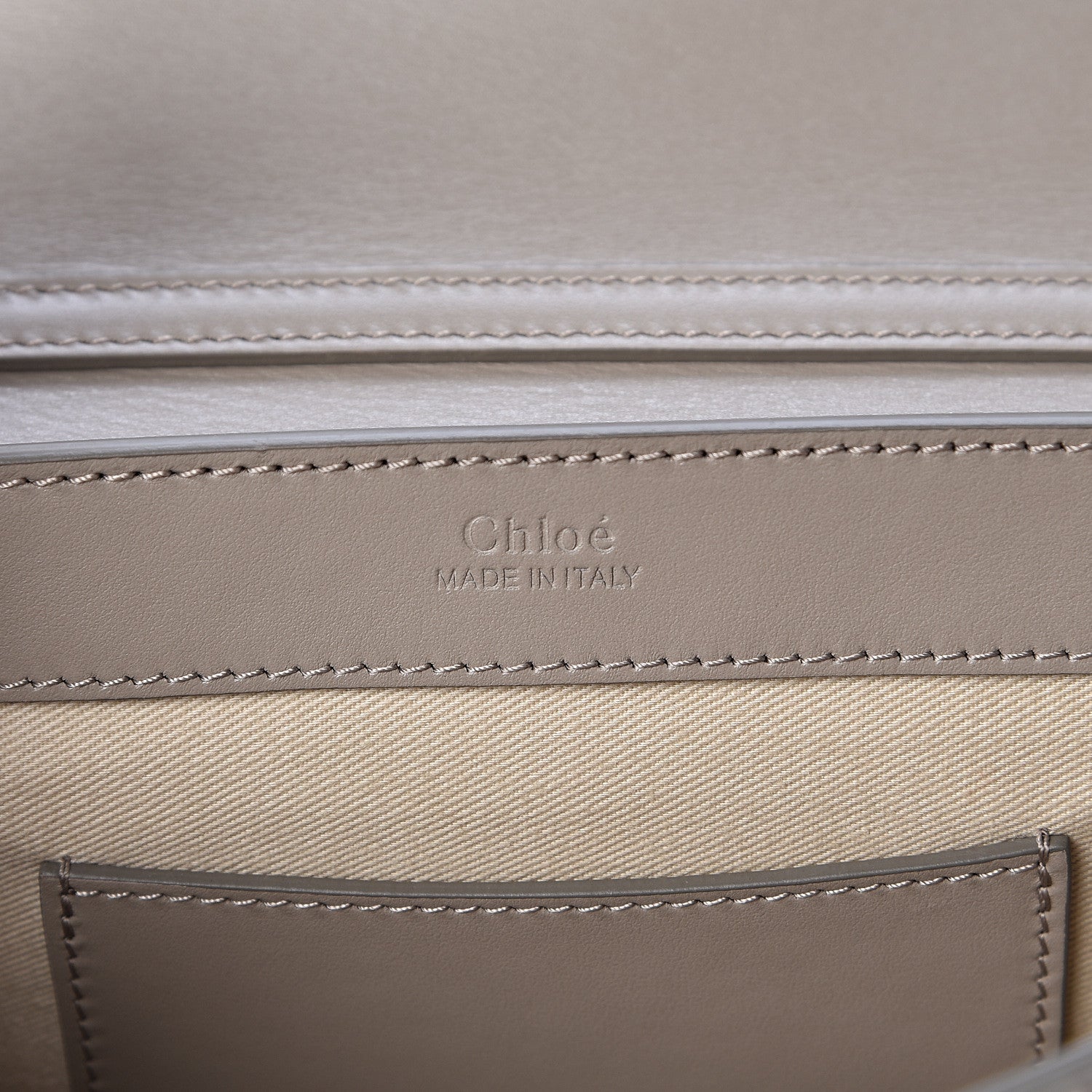 Chloe Calfskin Suede C Clutch With Chain Motty Grey 6 of 11