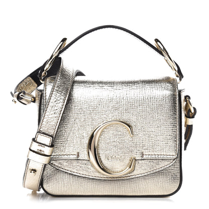 Chloe Calfskin Sued Mini C Bag Gold 1 of 9