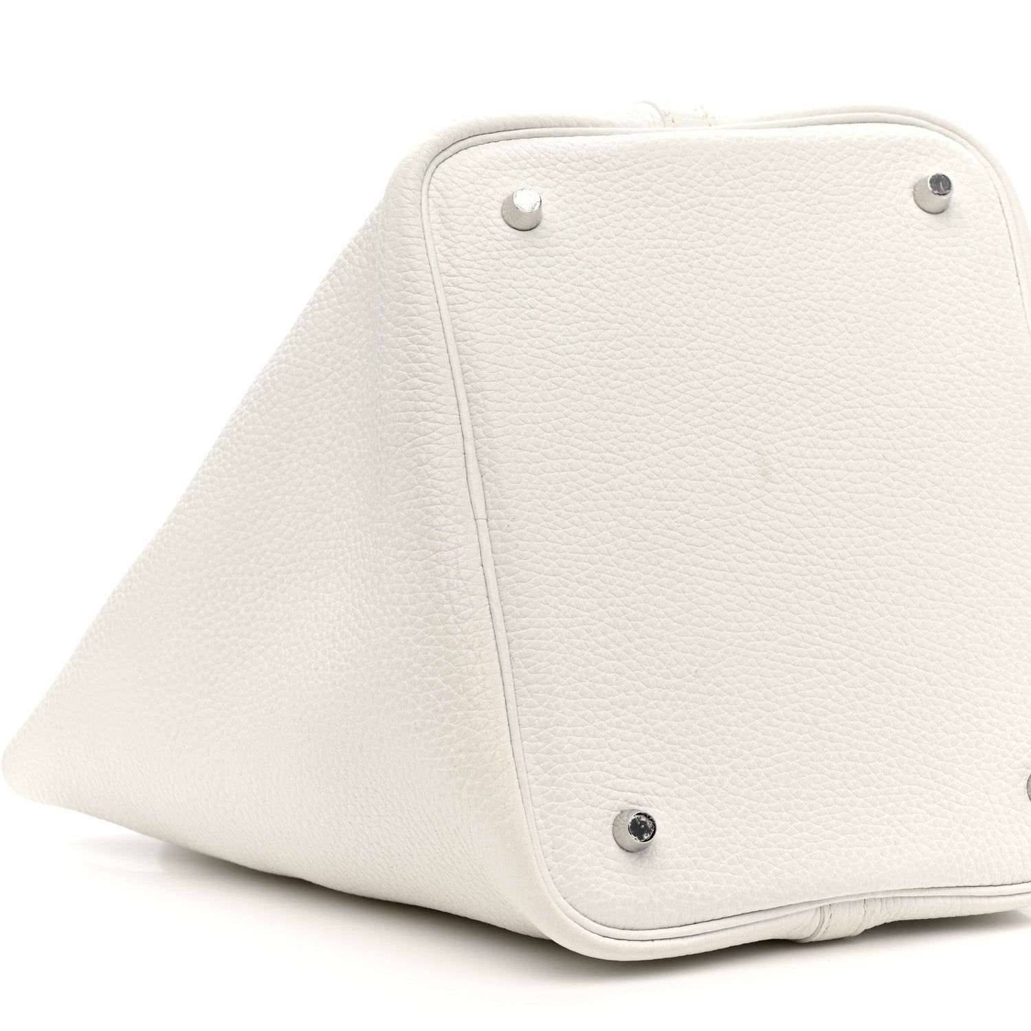 Hermes Taurillon Clemence Picotin 22 MM White 10 of 17