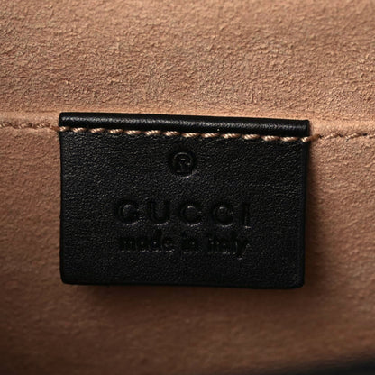 Gucci Nappa Elaphe GG Supreme Monogram Medium Osiride Shoulder Bag Black Bright Cuir Beige Ebony 13 of 17