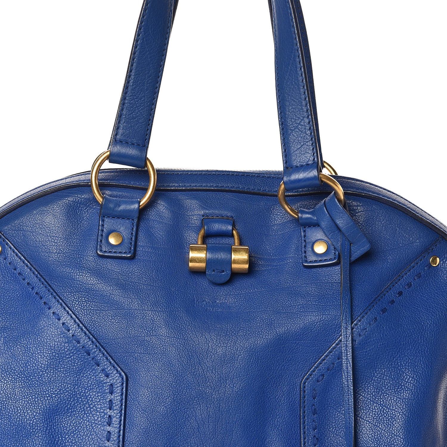 Saint Laurent Calfskin Oversized Muse Blue 12 of 13
