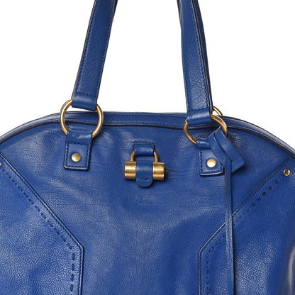 Saint Laurent Calfskin Oversized Muse Blue 12 of 13
