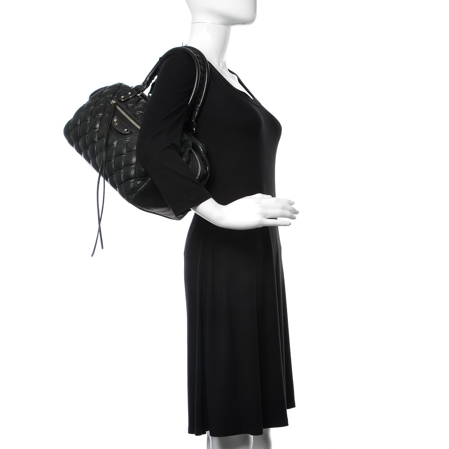 Balenciaga Chevre Quilted Matelasse MM Black 2 of 14