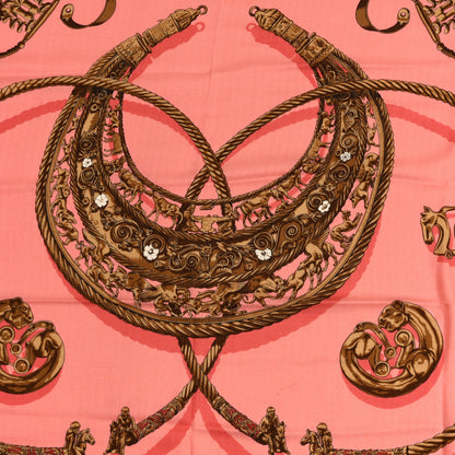 Hermes Silk Cashmere Les Cavaliers D'Or Scarf 140 2 of 5