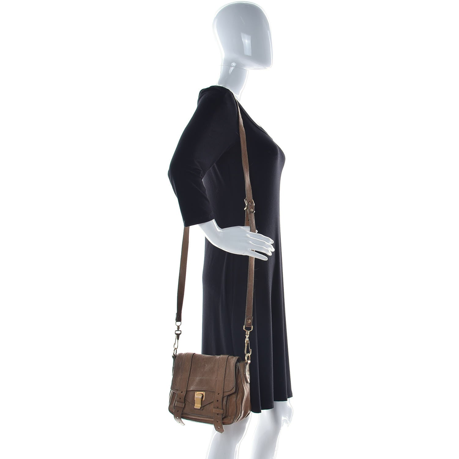 Proenza Schouler Lambskin PS1 Mini Pouch Messenger Bag Saddle 3 of 20