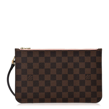 Louis Vuitton Damier Ebene Neverfull MM GM Pochette Rose Ballerine 1 of 9