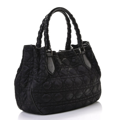 Christian Dior Nylon Cannage Shopper Tote Black 2 of 10