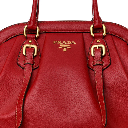 Prada Large Frame Satchel Red 7 of 19