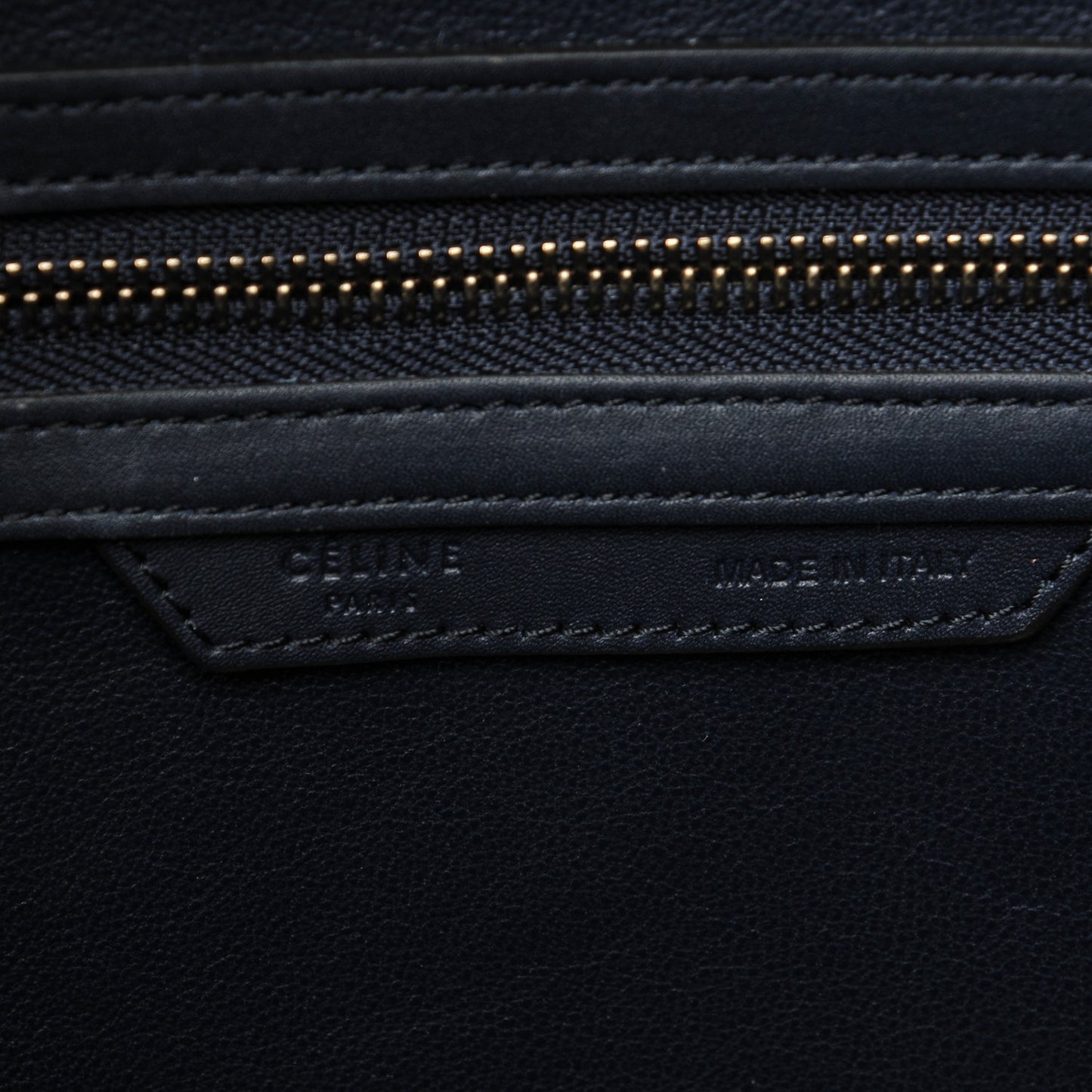Smooth Calfskin Striped Cotton Canvas Mini Luggage Navy Blue