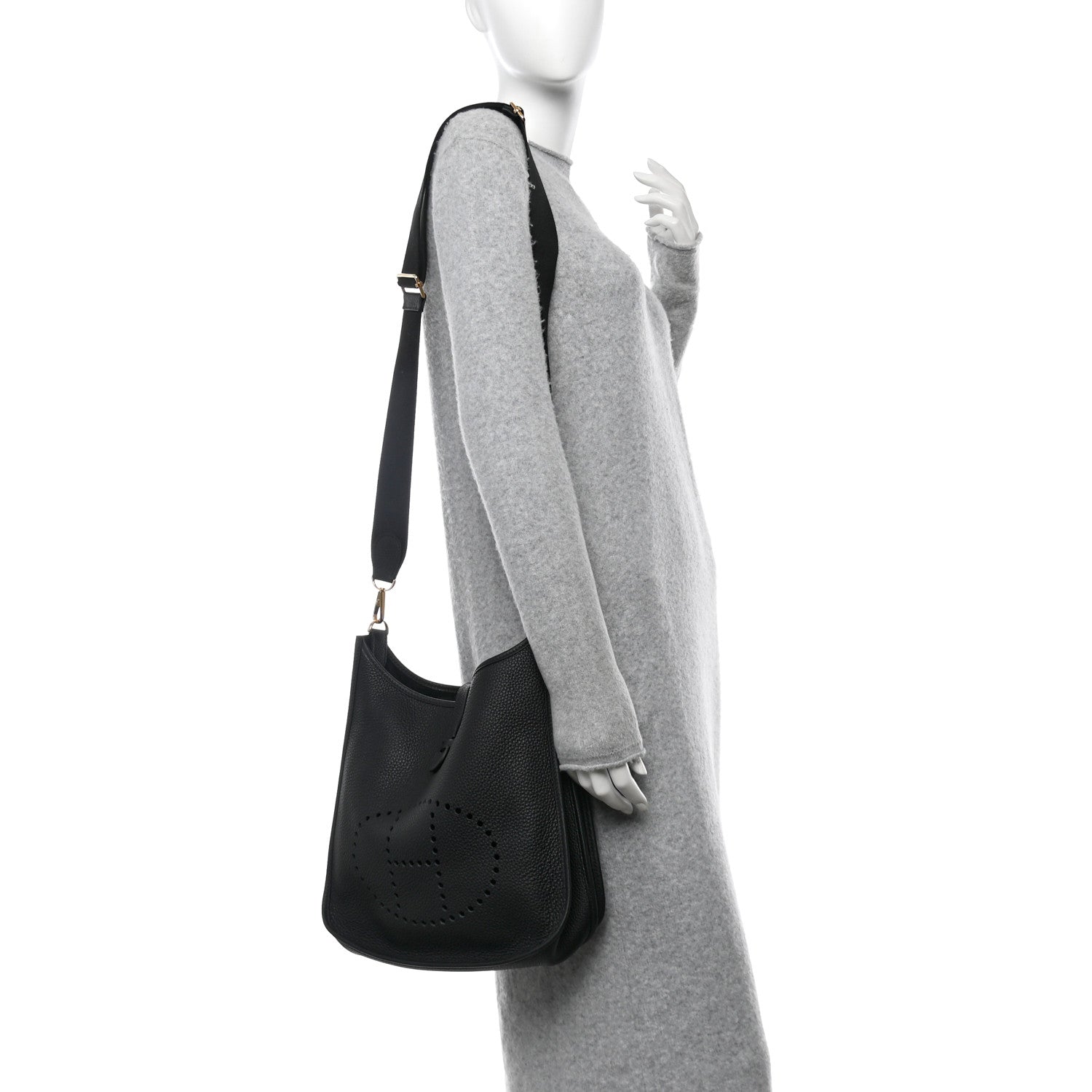 Hermes Taurillon Clemence Evelyne III GM Black 2 of 11
