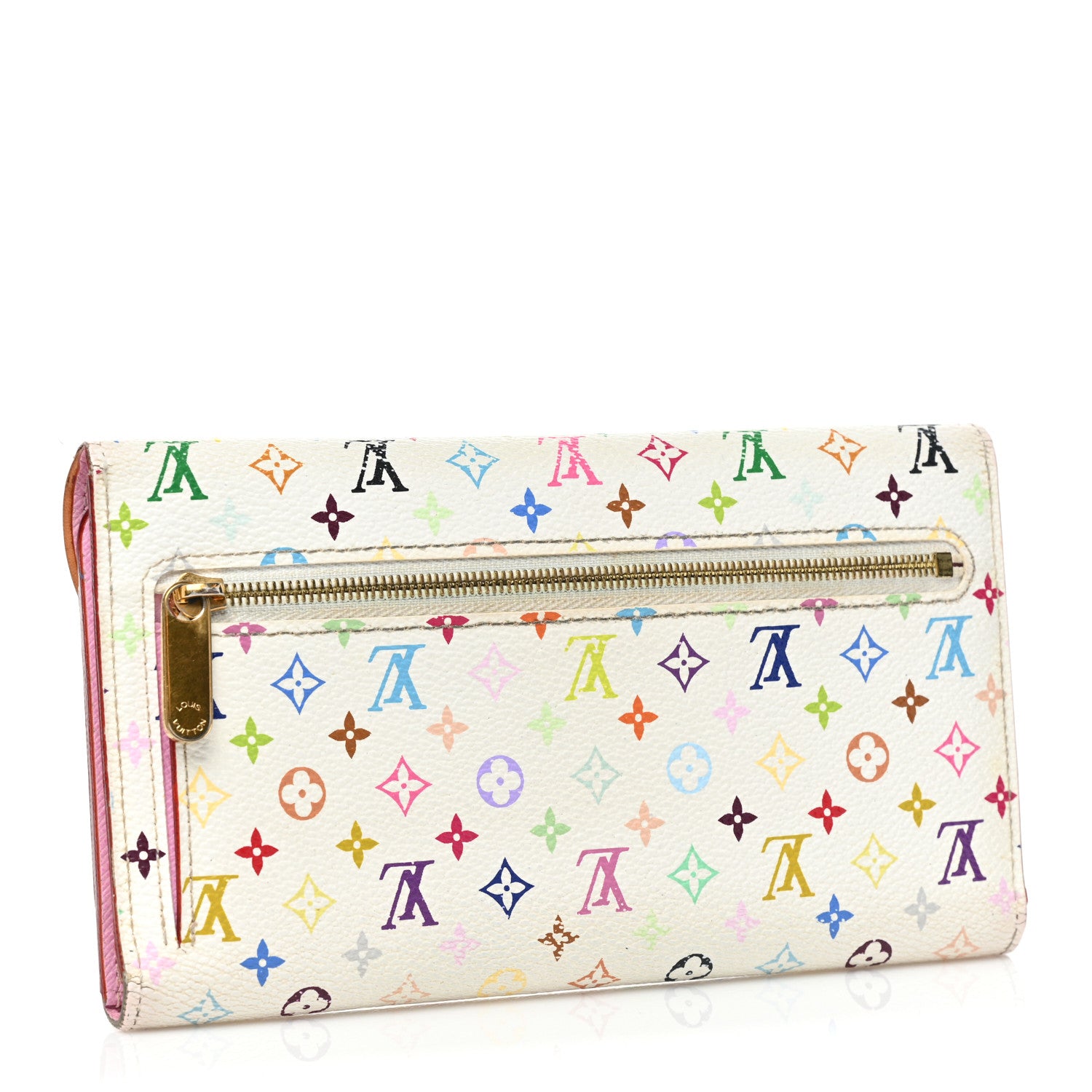 Louis Vuitton Monogram Multicolor Eugenie Wallet White Litchi 3 of 9