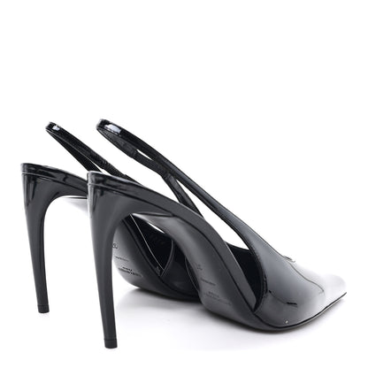 Saint Laurent Vernice Grupy Kendall 90mm Slingback Pumps 37 Black 5 of 10