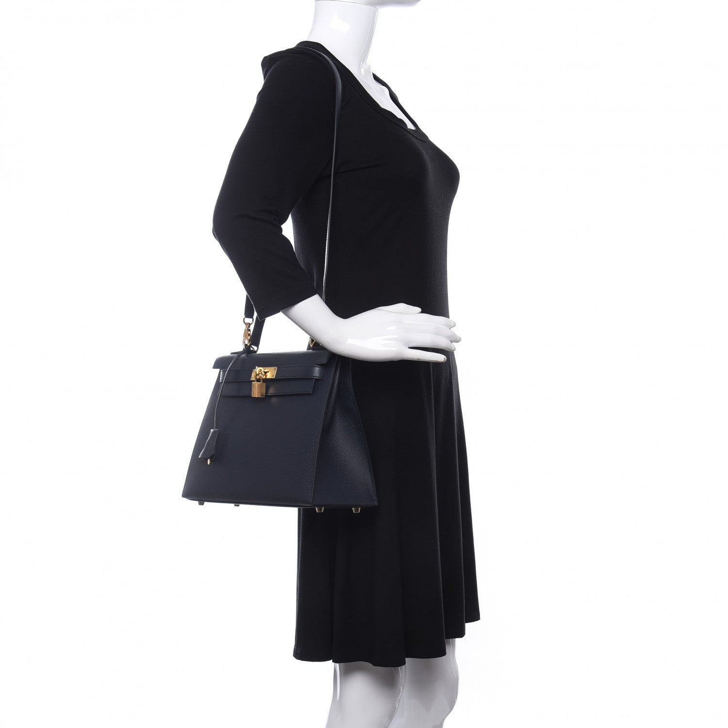 Hermes Epsom Kelly Sellier 28 Bleu Indigo 2 of 12