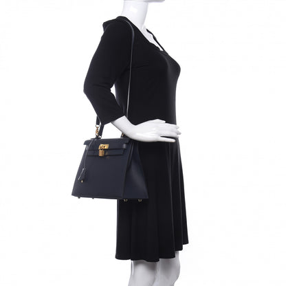 Hermes Epsom Kelly Sellier 28 Bleu Indigo 2 of 12