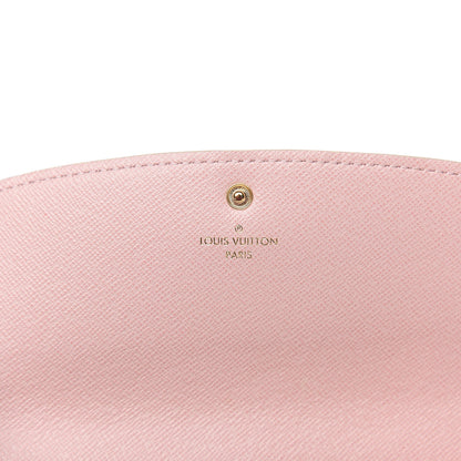 Louis Vuitton Damier Azur Emilie Wallet Rose Ballerine 5 of 6