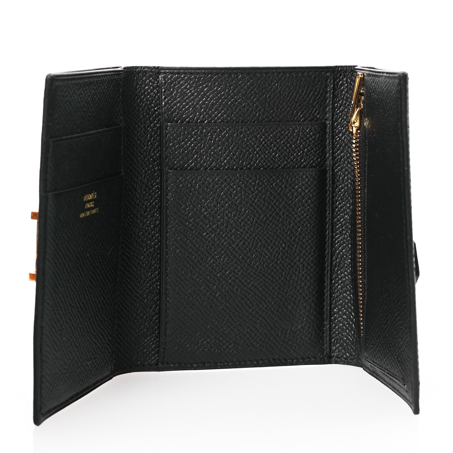 Hermes Epsom Tri-Fold Compact Bearn Wallet Black 5 of 14