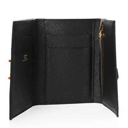 Hermes Epsom Tri-Fold Compact Bearn Wallet Black 5 of 14