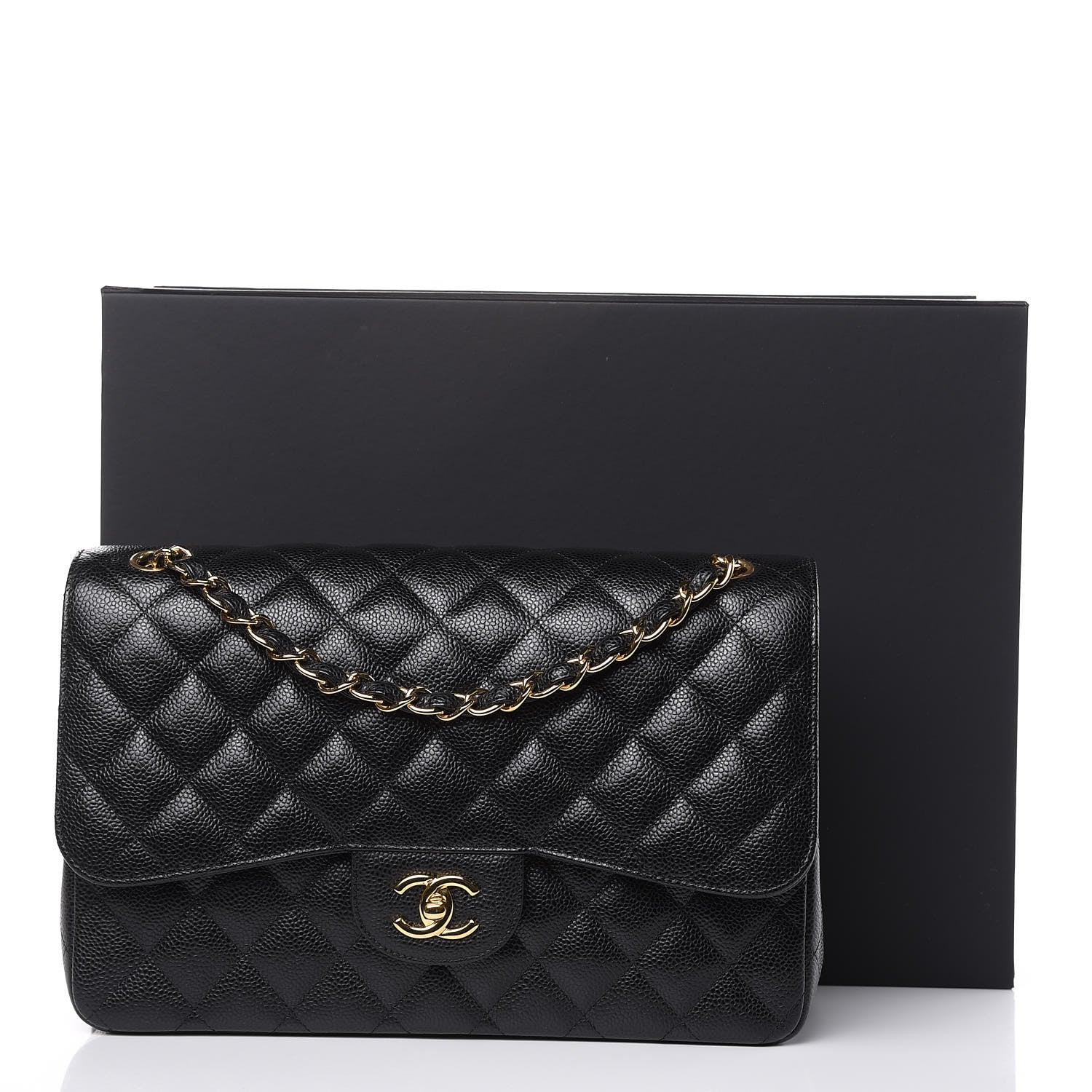 Chanel Caviar Quilted Jumbo Double Flap Black 11 of 11