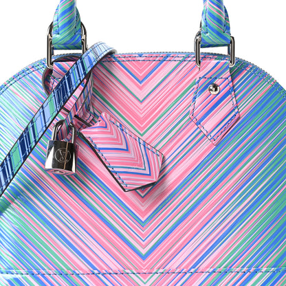 Louis Vuitton Epi Tropical Alma BB Blue Rose 7 of 9