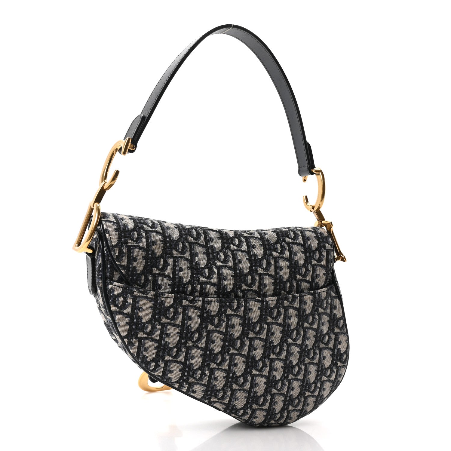 Christian Dior Oblique Saddle Bag Blue 5 of 19