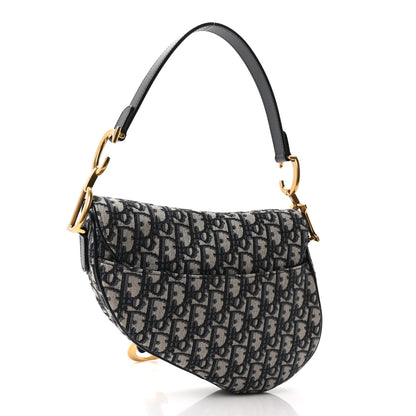 Christian Dior Oblique Saddle Bag Blue 5 of 19