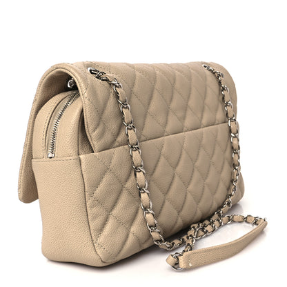 Chanel Caviar Quilted Jumbo Easy Flap Beige 3 of 11