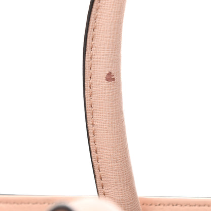 Fendi Vitello Elite Colorblock Regular 2Jours Tote Rosa Plaster Orzo Papavero 11 of 14