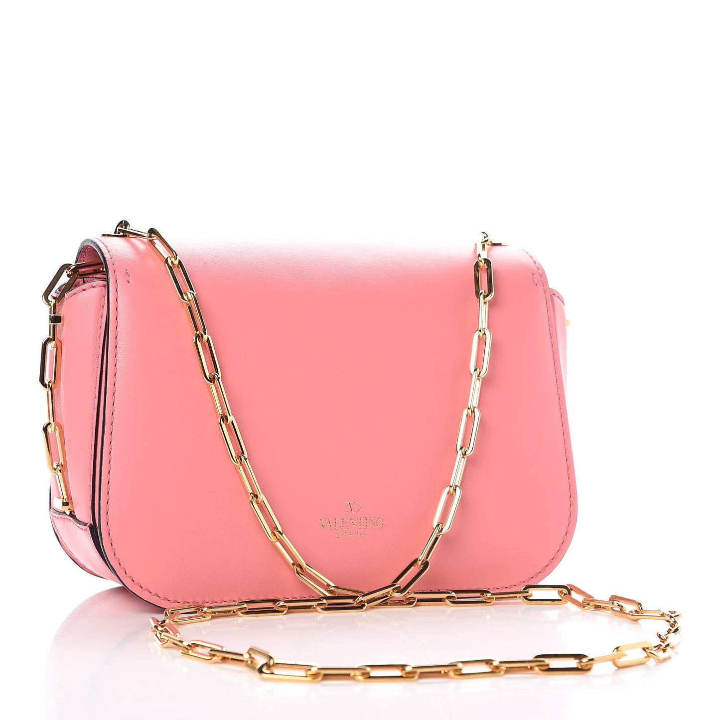 Vitello Chain Flap Bag Paradise Rose
