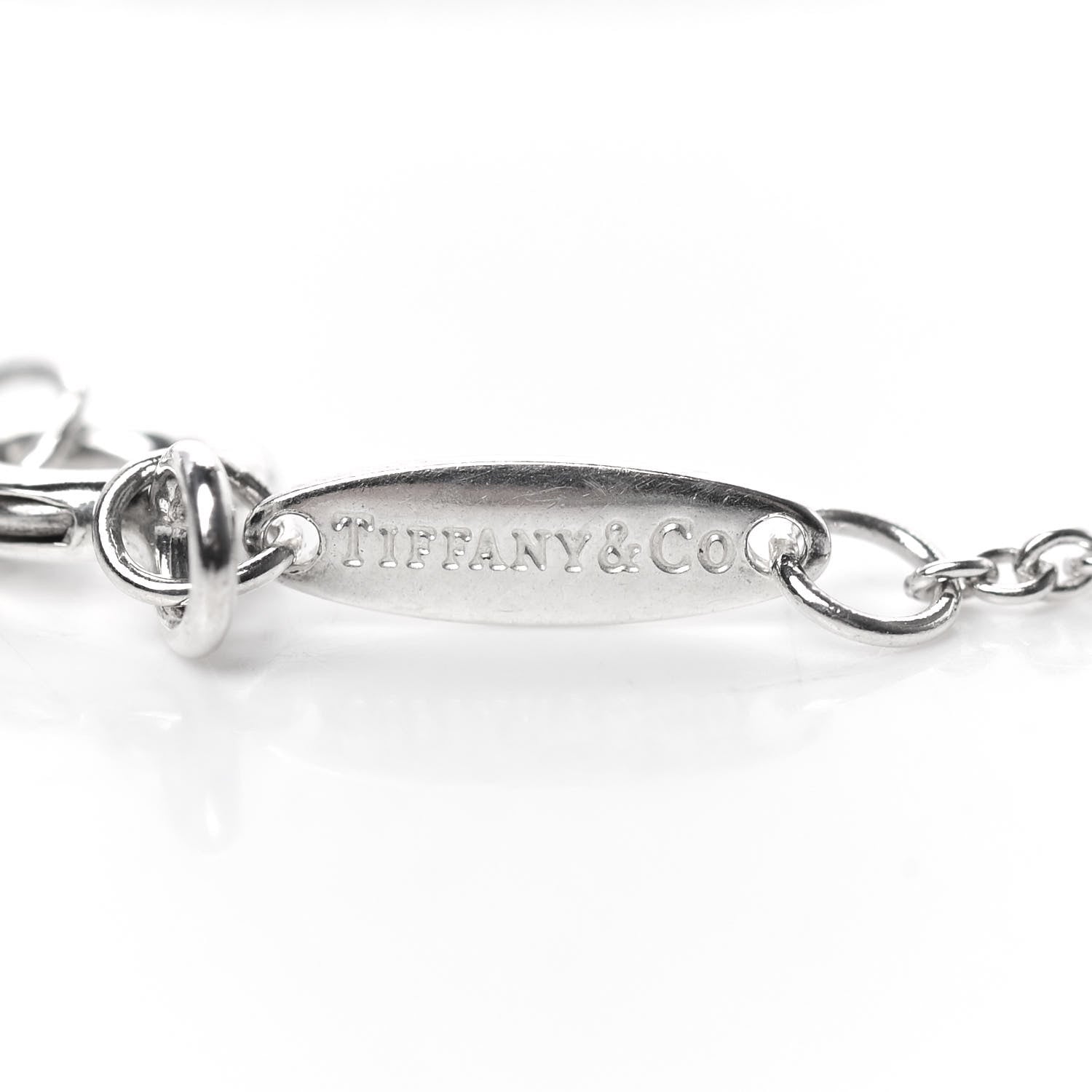 Tiffany Sterling Silver Diamond Turquoise Elsa Peretti Color By The Yard Bracelet 6 of 8