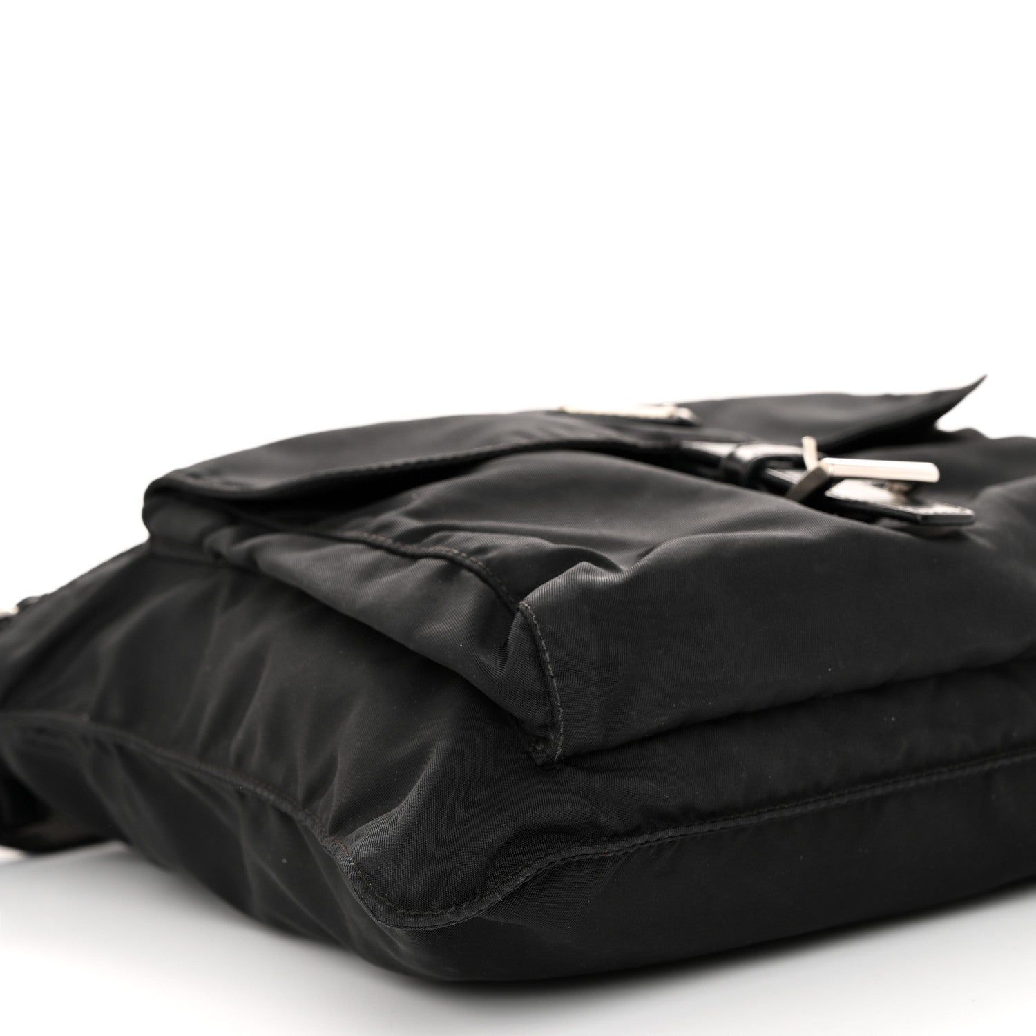 Prada Tessuto Nylon Messenger Bag Black 8 of 9