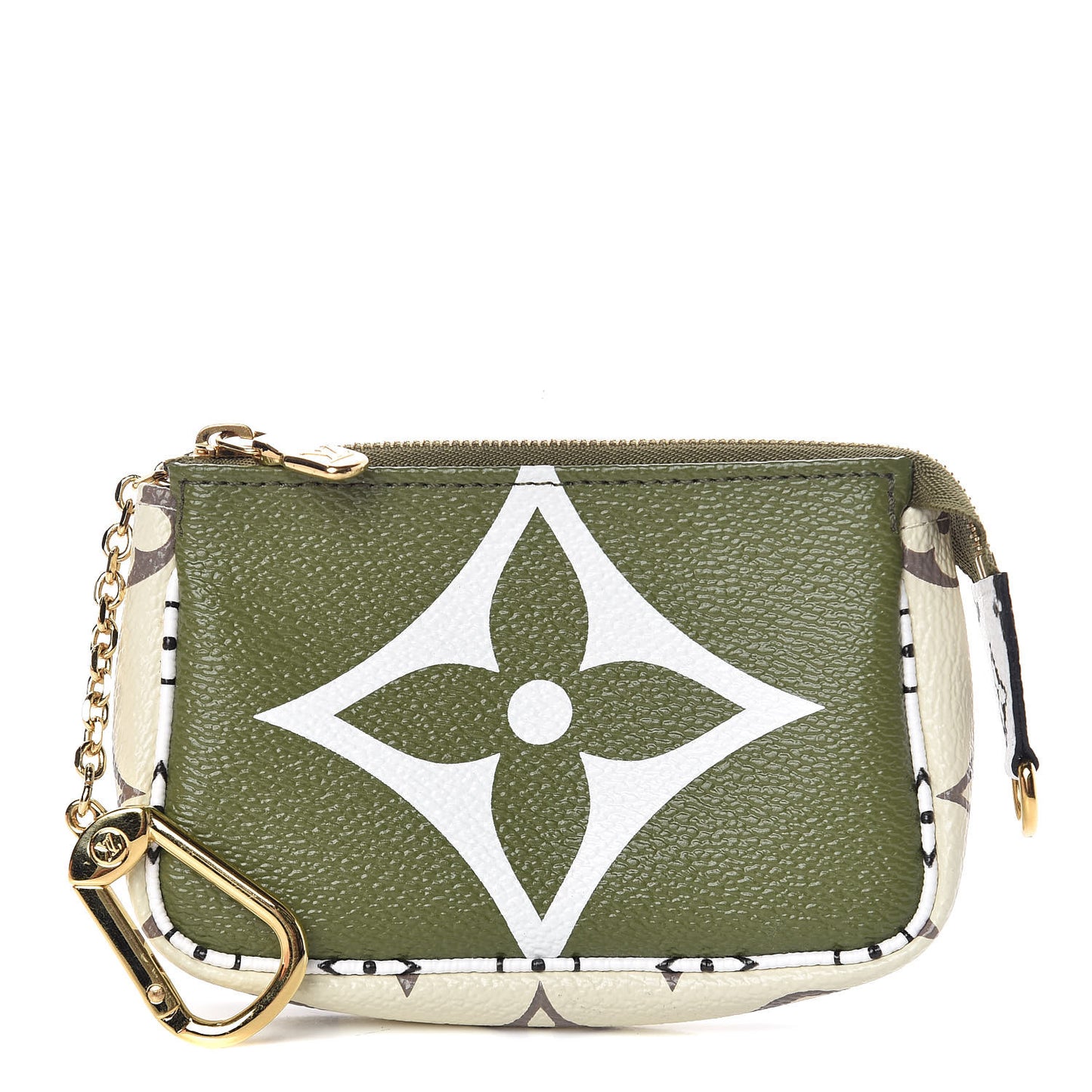 Monogram Giant Micro Pochette Accessories Kaki White