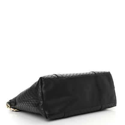 Gucci Soft Microguccissima Medium Zippered Satchel Black 4 of 10