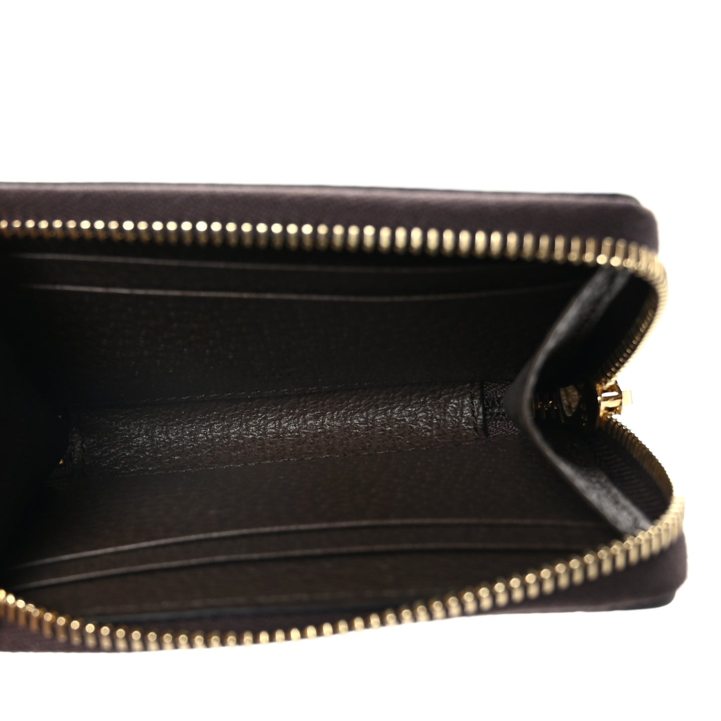 GG Supreme Monogram Textured Dollar Calfskin Web Ophidia Zip Around Card Case Wallet Beige Ebony New Acero