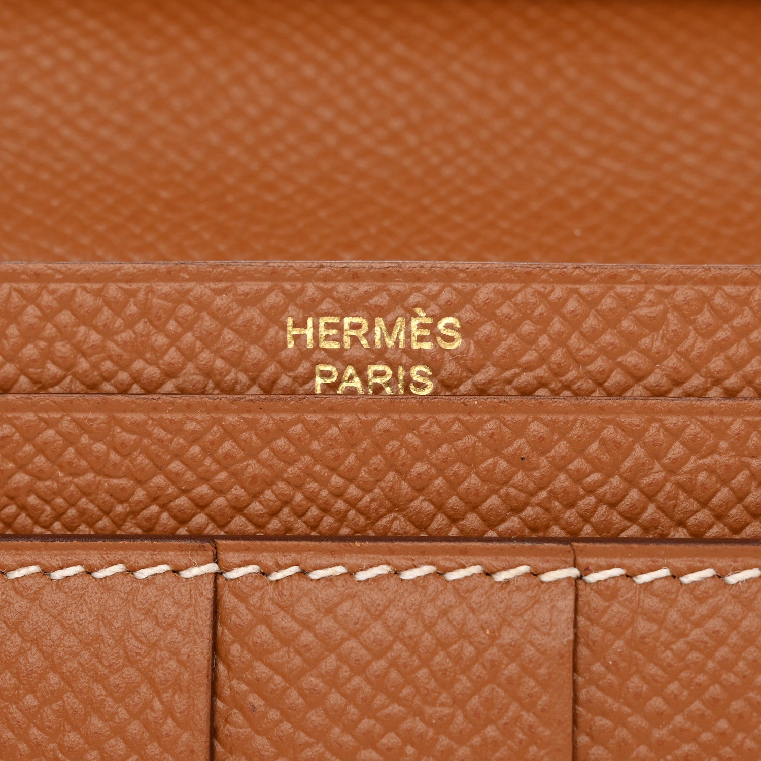 Hermes Epsom Bearn Gusset Wallet Gold 6 of 9