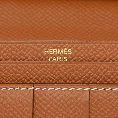 Hermes Epsom Bearn Gusset Wallet Gold 6 of 9