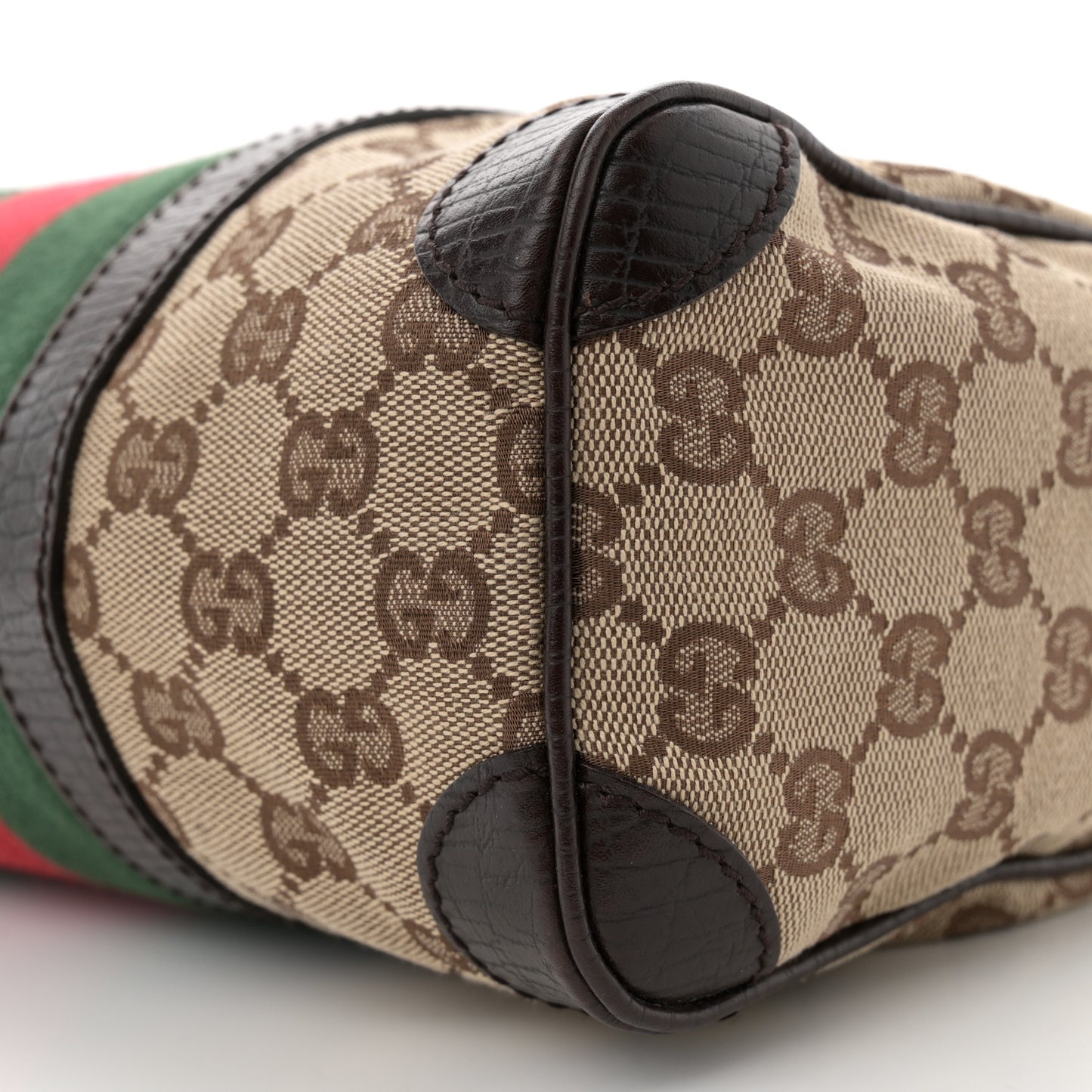 Monogram Vintage Web Mini Boston Dark Brown