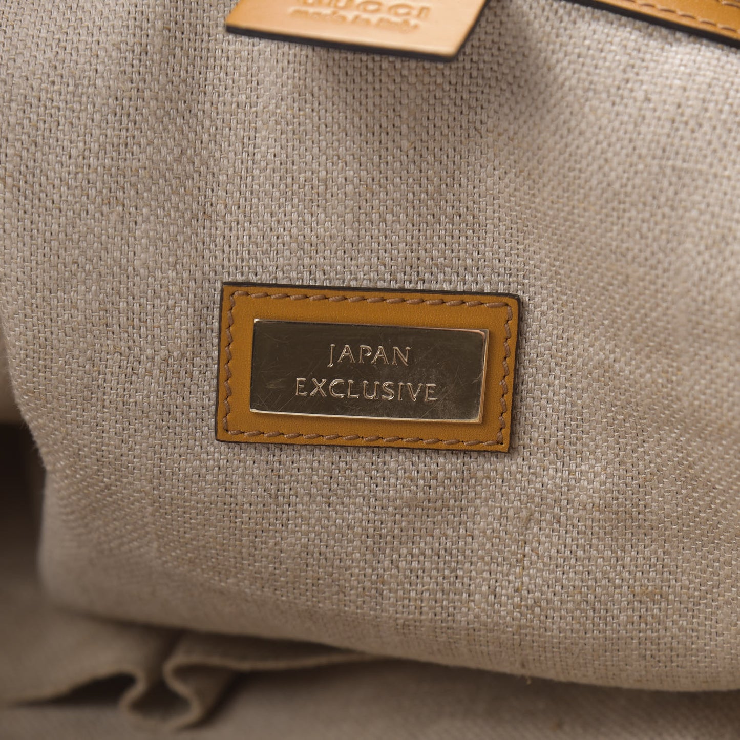 Linen Canvas Medium Craft Logo Tote Yellow